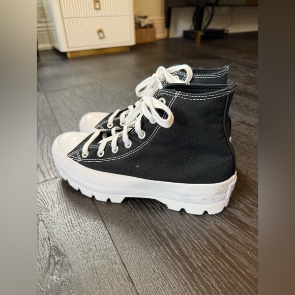 Black Converse High-Top Sneakers - Picture 2 of 7